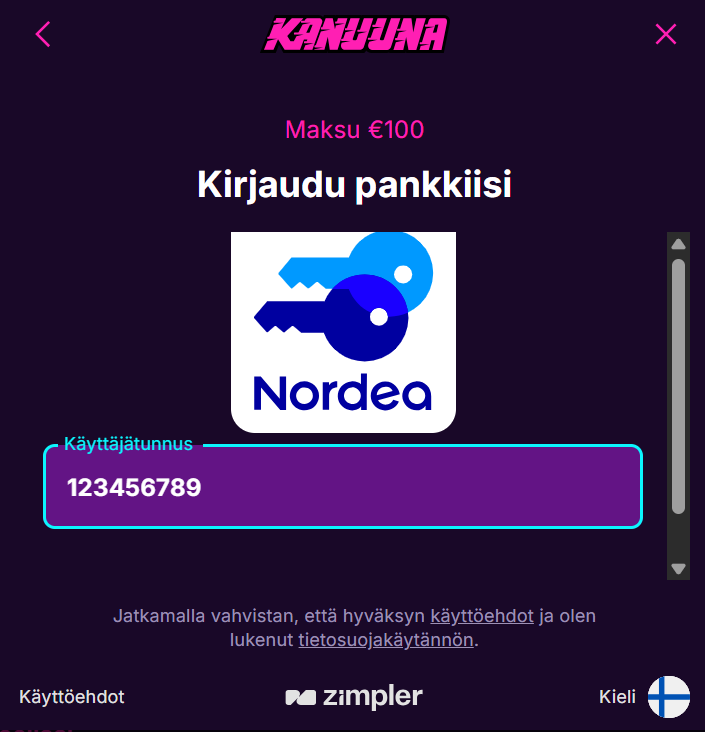 Zimpler tunnistautuminen tapahtuu suomalaisilla pankkitunnuksilla turvallisesti