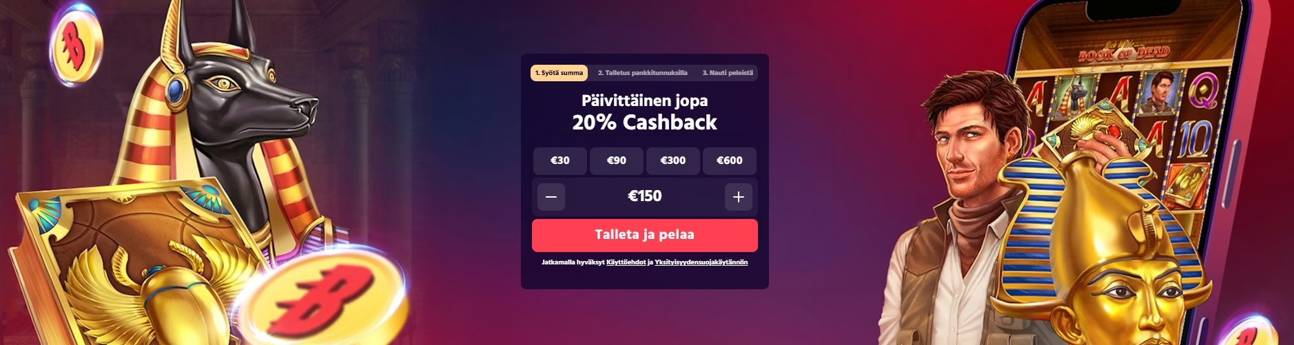 Big Boost Casino päivittäinen cashback bonus palauttaa osan tappioista suomalaisille pelaajille