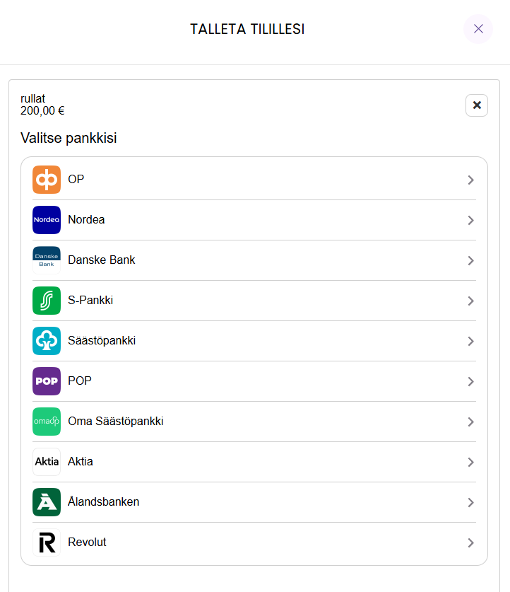 Brite talletus Rullat Kasinolla onnistuu suomalaisille pelaajille heti pankkitunnuksilla