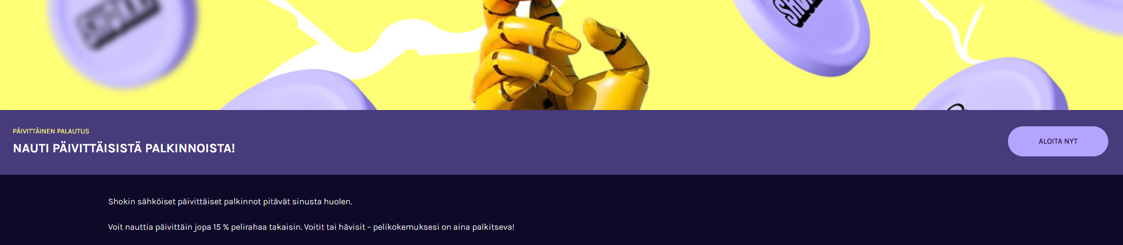 Cashback bonus palauttaa suomalaisille pelaajille osan nettikasinolla hävityistä rahoista