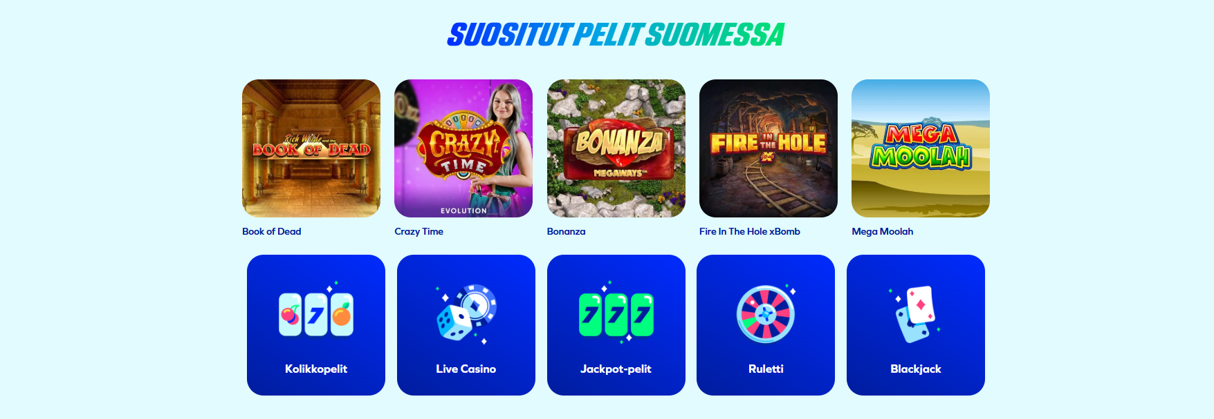 Chipz Casinon pelivalikoiman kuvakaappaus