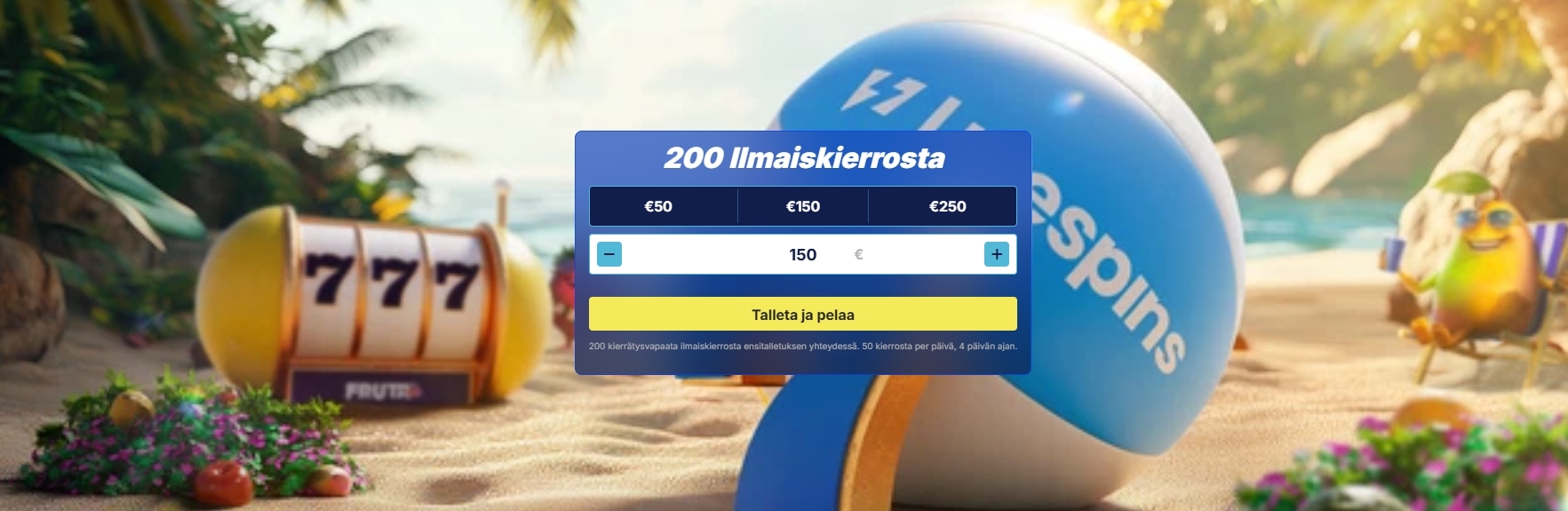 Fruta Casinon bonussivun kuvakaappaus