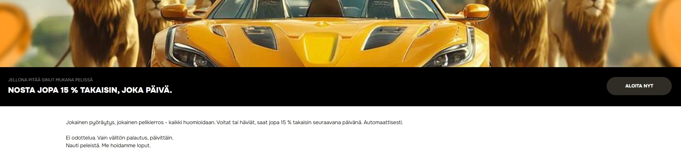 Jellona Kasinon käteispalautus antaa suomalaisille pelaajille osan tappioista takaisin