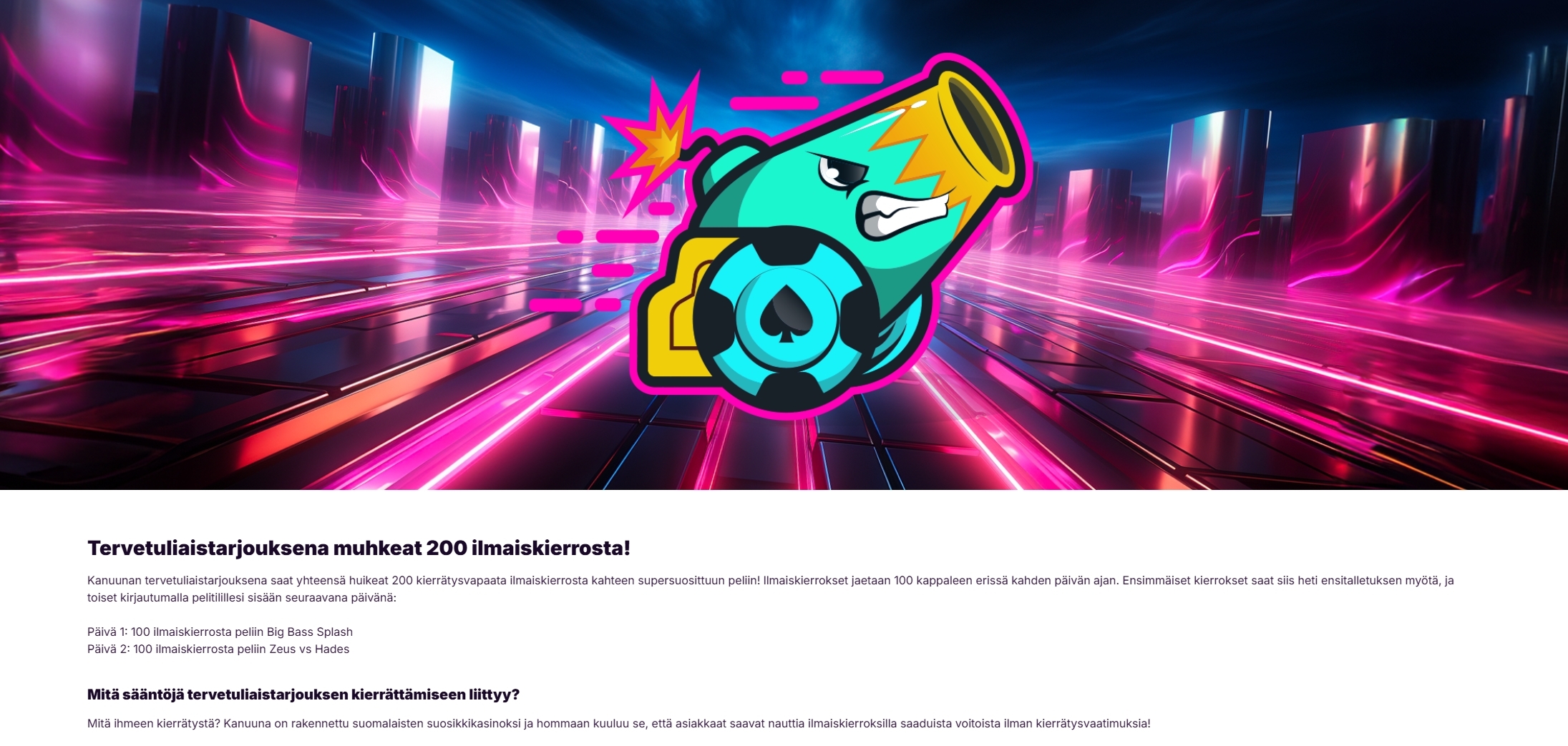 Kanuuna Kasinon bonus kuvakaappaus