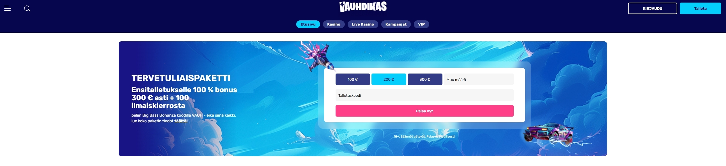 Paras pikakasino tarjoaa suomalaisille verovapaat voitot ja nopeat kotiutukset ilman rekisteröitymistä