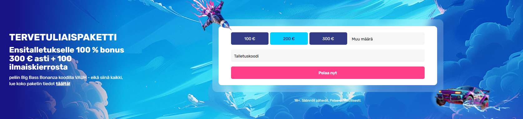 Pikakasino bonus tarjoaa suomalaisille pelaajille nopean aloituksen ilman rekisteröitymistä