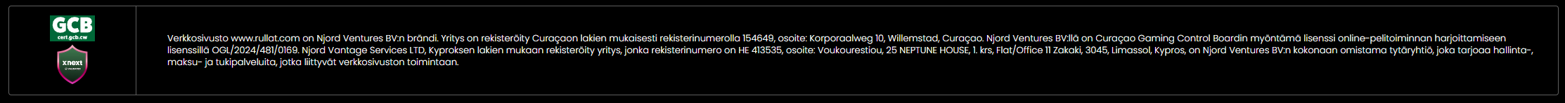 rullat casino lisenssi