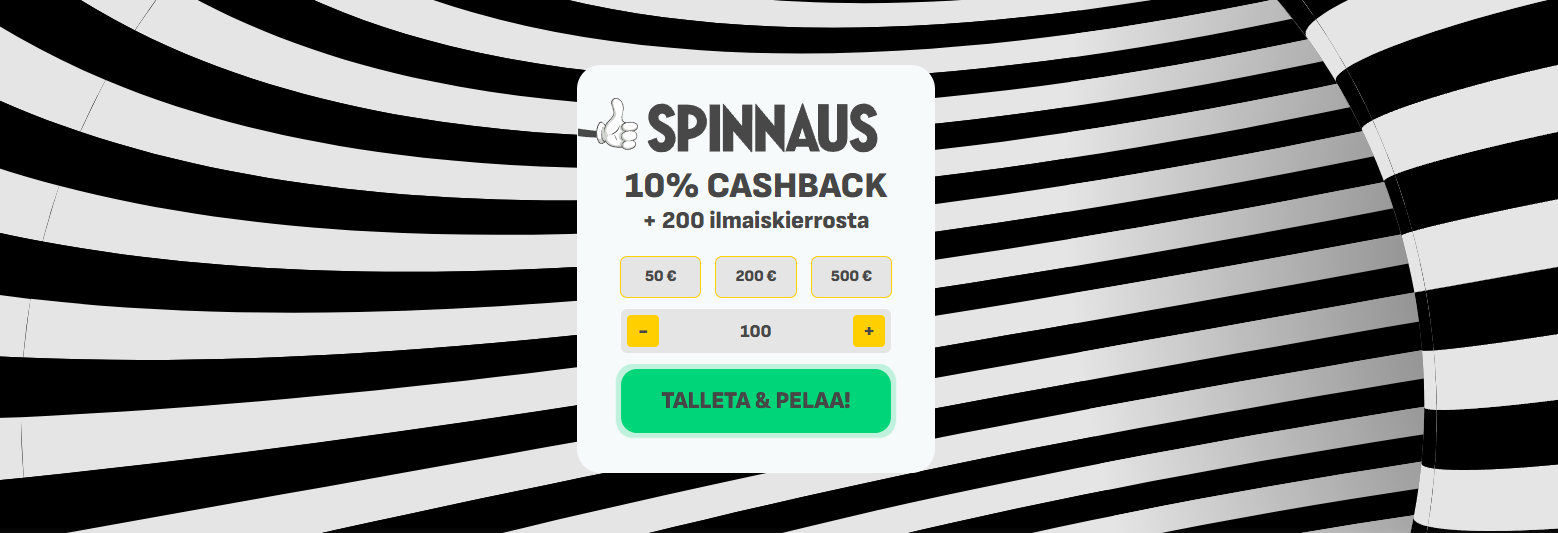Kuvakaappaus Spinnaus Kasinon bonuksista
