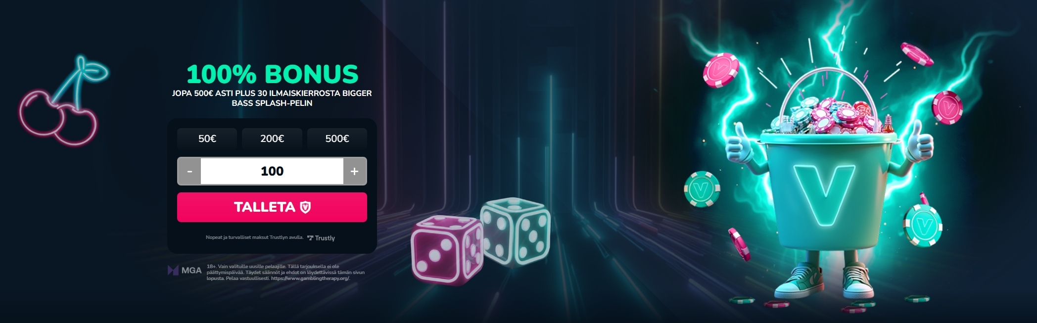 Talletusbonus antaa suomalaisille pelaajille lisäetua kasinolla ensimmäisen talletuksen yhteydessä