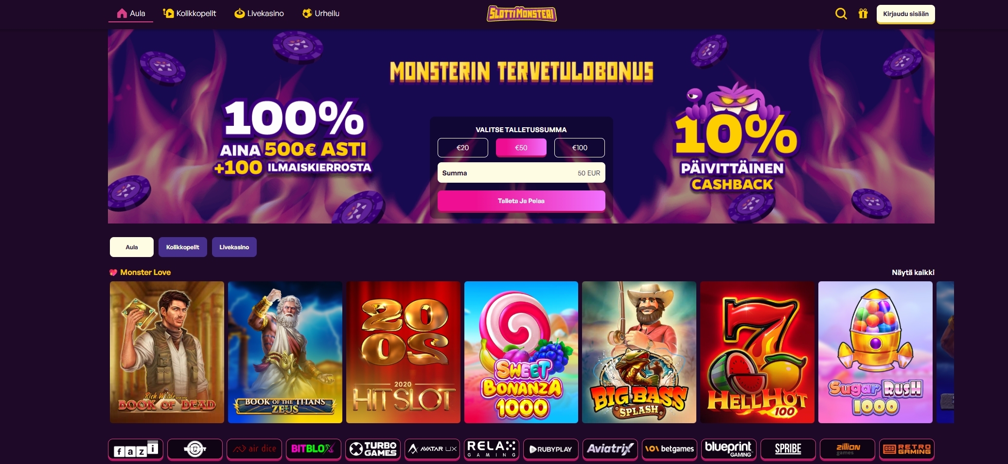 Uusi Trumo kasino Slottimonsteri tarjoaa suomalaisille pelaajille nopeat talletukset ja kotiutukset