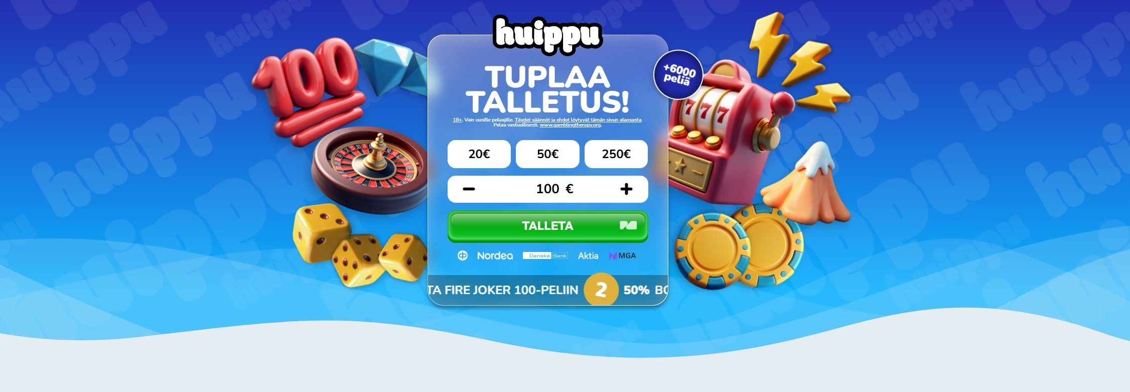 Paras verovapaa pikakasino esittelee tervetuliaisbonuksen suomalaisille pelaajille